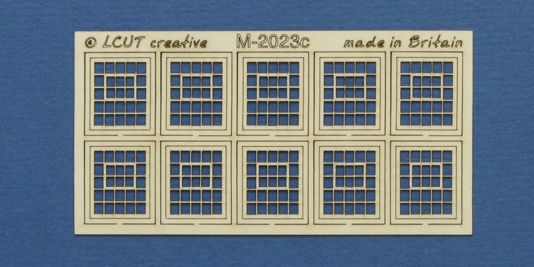 M 20-23c N gauge kit of 10 industrial windows Kit of 10 industrial windows. Made from 0.35mm paper.
